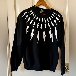 David Rose / Lightning Bolt Black and White Sweatshirt